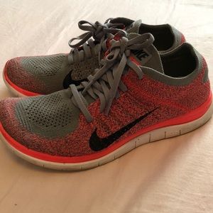 Nike free 4.0 flyknit space pink and grey